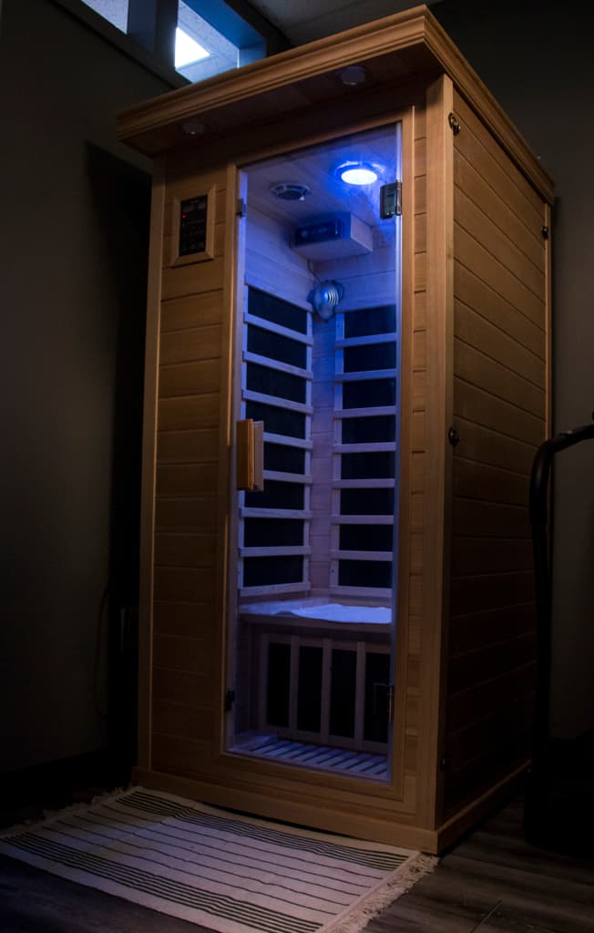 Private Infrared Himalayan Salt Sauna interior
